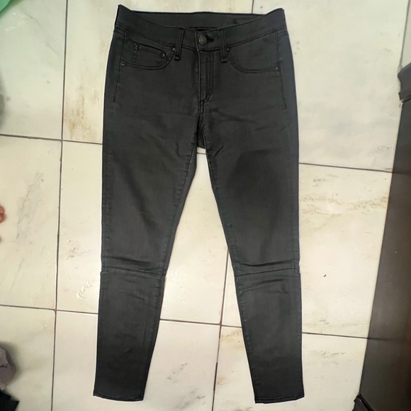 RAG & BONE WOMEN’S STRAIGHT LEG SKINNY JEAN, SIZE US 27, MATTE BLACK/GRAY - Picture 2 of 14